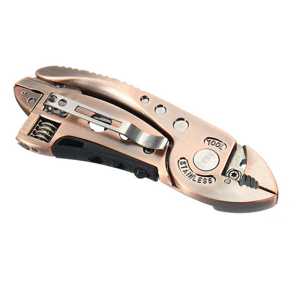 DANIU Bronzed Multitool Adjustable Wrench Jaw+Screwdriver+Pliers Multitool Set