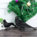 Raven Halloween Party Crow Bird Decorations Prop Stuffed Feather Blackbird Decor