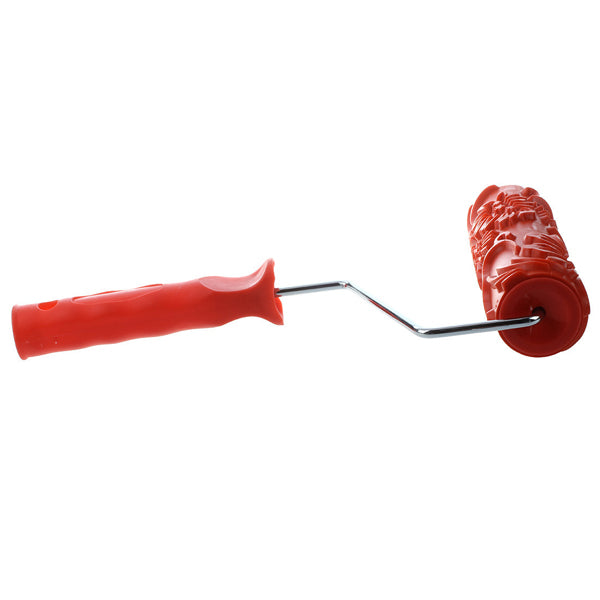 KCASA HC-16 7 Inches Embossed Flower Desigh Paint Roller With Plastic Handle Home Wall Decor Tool