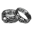 Punk Biker Skull Finger Ring Titanium Steel Men Women Couple Size 8-11 Jewelry