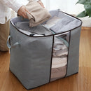 High Capacity Clothes Quilts Storage Bag Folding Organizer Bags Bamboo Portable Storage Container