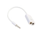 3.5mm 1 Male To 2 Dual Female Earphone Microphone Splitter Audio Cable Adapter For iphone Samsung