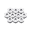 10Pcs M2 Manual Knurled Thumb Aluminum Alloy Screw Nut Spacer Flat Washer