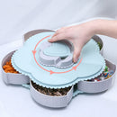 Petal-Shape Rotating Candy Storage Box Flower Petal Shaped Dried Fruit Plat