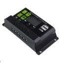 PWM 10A 12V/24V Auto Solar Panel Solar Charge Controller Battery Charge Adapter LCD USB