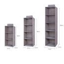 Minleaf Cotton Linen Hanging Closet Organizer Foldable Clothes Storage Bag