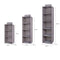 Minleaf Cotton Linen Hanging Closet Organizer Foldable Clothes Storage Bag