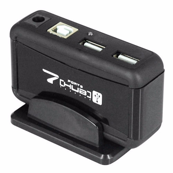 HOT 7 Port USB 2.0 Hi Speed Multi Hub Expansion With Power Adaptor