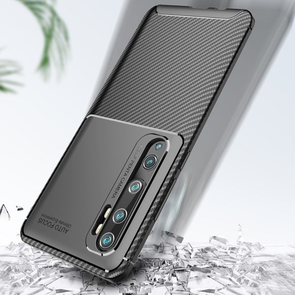 Bakeey Luxury Carbon Fiber Shockproof Silicone Protective Case for Xiaomi Mi Note 10 / Xiaomi Mi Note 10 Pro / Xiaomi Mi CC9 Pro