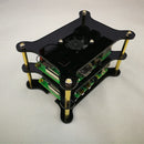 2X(For Raspberry Pi Black Acrylic Case with Cooling Fan for Raspberry Pi 4
