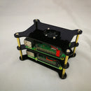2X(For Raspberry Pi Black Acrylic Case with Cooling Fan for Raspberry Pi 4