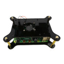 2X(For Raspberry Pi Black Acrylic Case with Cooling Fan for Raspberry Pi 4