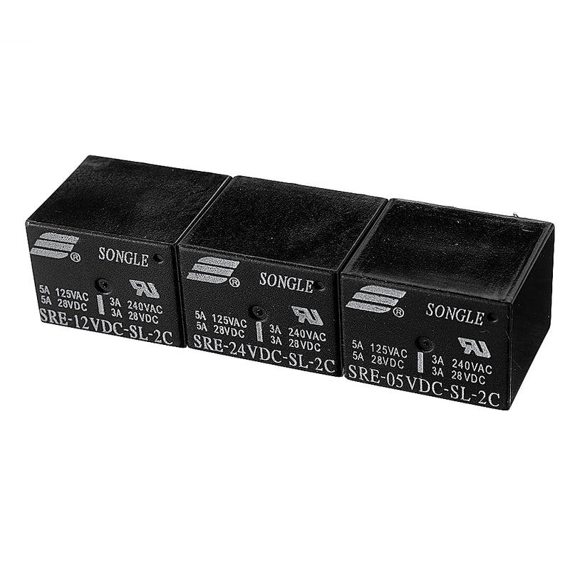 5Pcs SRE-05V 12V 24VDC-SL-2C Relay Module 3A 8PIN