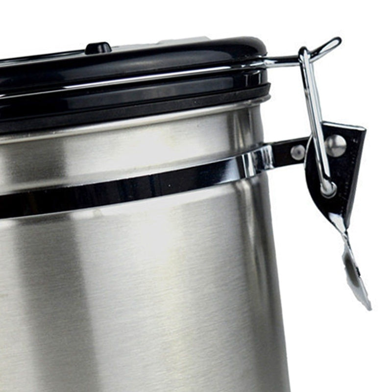 Coffee Beans Sealed Can Cup with Exhaust Valve Stainless Steel Tea Canister