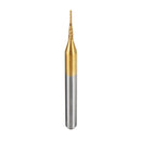 Drillpro 10pcs 0.8mm Titanium Coated Engraving Milling Cutter Carbide End Mill Rotary Burr