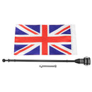 Motorcycle Rear Flag Pole & Stripes Luggage Uk Union King Mount For Harley Sports