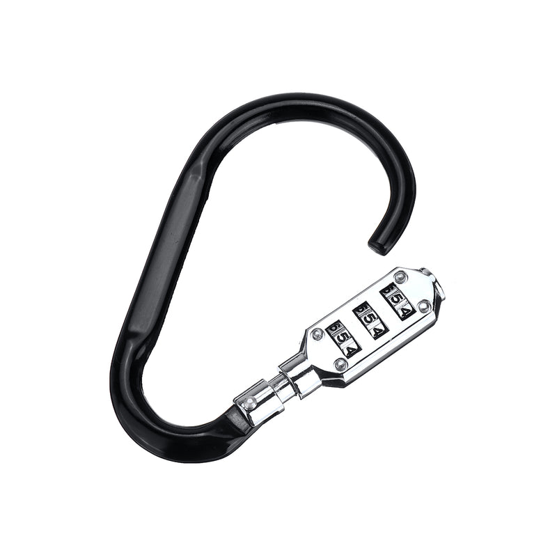 3 Digit Combination Motorcycle Helmet Lock Bicycle Bag Suitcase Padlock Carabiner Security Alloy Locks