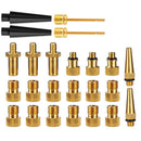 24Pcs/Set Bicycle Presta To Schrader Valve Adapter Sv Av Dv Bicycle Pump Ne