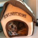 Home Sweet Home Pet Kennel Dog House Plush Pet Dog House Cat Bed Pet Suppli