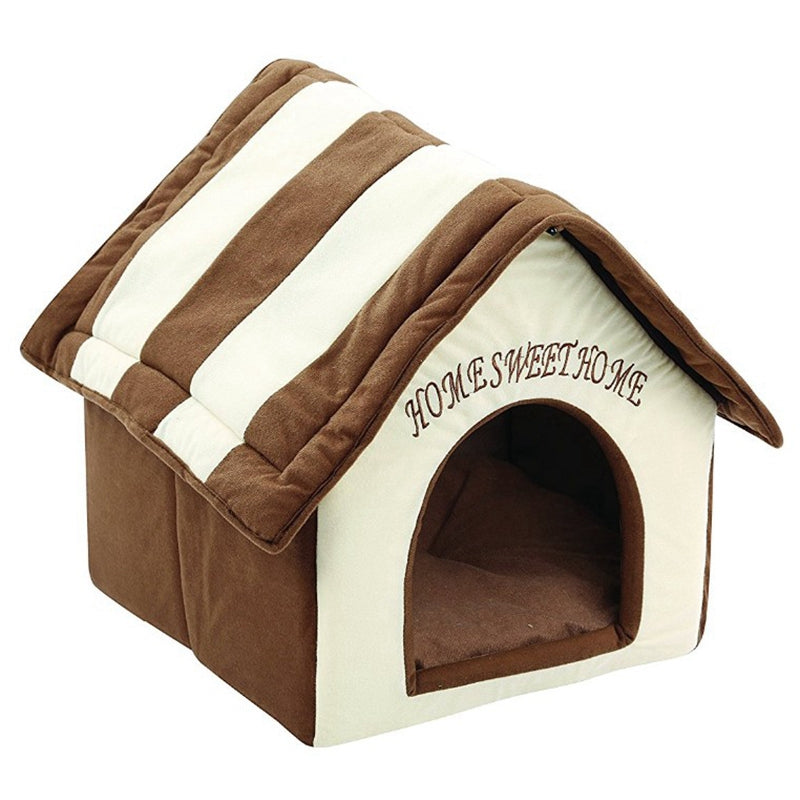 Home Sweet Home Pet Kennel Dog House Plush Pet Dog House Cat Bed Pet Suppli