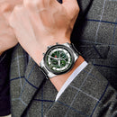 MINI FOCUS 0237G Fashion Business Men Watch Multi-function Waterproof Stainless Steel Strap Quartz Watch