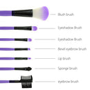 O.TWO.O 7Pcs Hot Red Makeup Brushes Set  Face Eye Makeup Brush Kit Soft Hair Multifunctional Cosmetic Brush