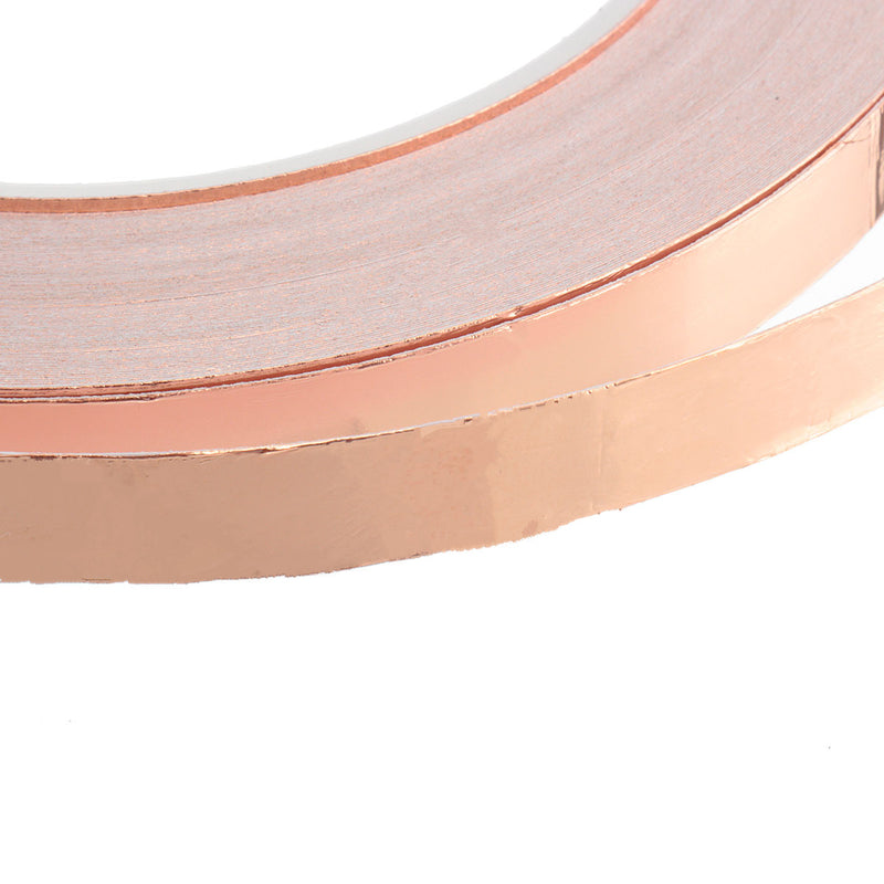 Excellway 10mm 30M Copper Foil Tape Low Impedance Conductive EMI Shielding Self Adhesive Tape