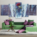 5Pcs Set Rose Modern Canvas Print Paintings Wall Art Pictures Home Decor Unframed