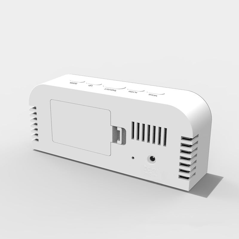 EK8005 Digital Alarm Clock LED Mirror Snooze Table Clock Electronic Time Date Temperature Display Home Decorations Battery / USB Powered