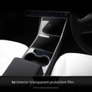 3Pc Car Center Console Protective Film Transparent Film Stickers for Tesla  D3I5