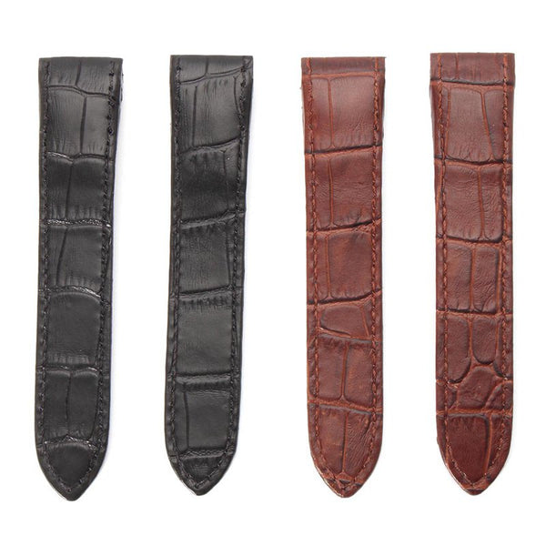 20mm Soft Leather Watch Band Strap With Buckle Pin For CAR TIER SANTOS 100