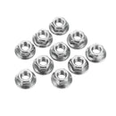 Suleve M4SN3 50Pcs M4 304 Stainless Steel Hex Serrated Flange Lock Nuts