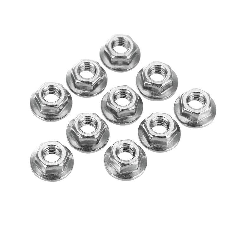 Suleve M4SN3 50Pcs M4 304 Stainless Steel Hex Serrated Flange Lock Nuts
