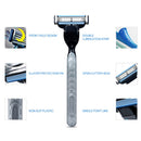 Black 5Pcs/Set 1 Machine + 4 Blades Manual Mens Hair Removal Shaving Razors