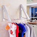 Wall Mounted Solid Aluminium Double Clothes Drying Hanger Foldable Laundry