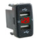 Car Charger Socket Dual Usb Port Charging Volt Display Adapter Fit for Toyo N1U9