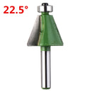 Drillpro 8mm Shank Chamfering Router Bit 11.25-45 Degree Milling Cutter for Woodworking
