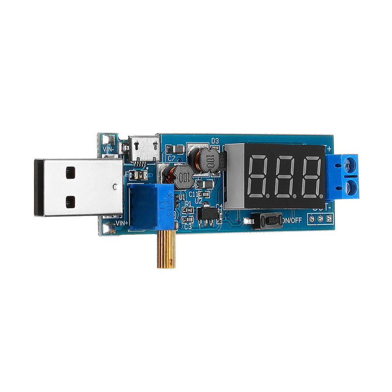 5pcs DC 3.5- 12V To DC 1.2-24V DC-DC USB Step UP / Down Power Supply Module Adjustable Boost Buck
