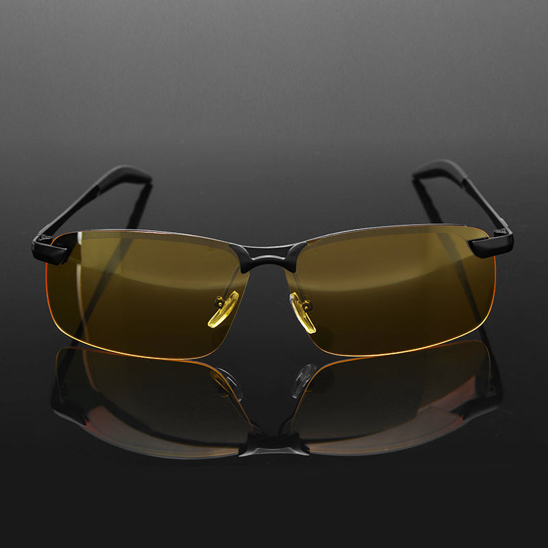 Suleve G02 Black Frame Night Driving Anti Glare Glasses Polarized UV400 Sunglasses Rainy Driver Safety