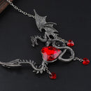 European Andamerican Jewelry Gothic Dragon Gem Jewelry Halloween Necklace CrC5M3