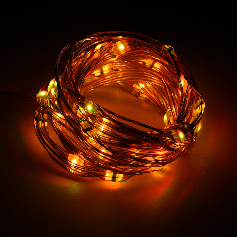 USB Powered 5.3M 50LEDs RGB 8 Modes Silver Wire Fairy String Light+Remote Control for Christmas