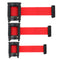 2/3/5m Retractable Stanchion Belt Crowd Queue Control Barrier Mounted Accessory Red