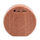3X(Wood Grain Press Design Portable Mini Wireless Bluetooth Speaker