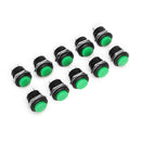 Wendao R13-507 125V 6A 16mm No Lock Self-reset Switch Push Button OFF/ON 10pcs