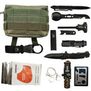 IPRee 11 In 1 Outdoor EDC SOS Survival Bag Camping Emergency Multifunctional Tools Kit