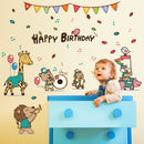 Miico SK7181 Happy Birthday Animal Concert Children's Bedroom Decorative Wall Sticker DIY Stickers