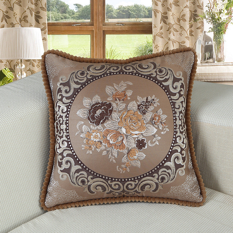 European Classical Style Embroidery Floral Cushion Cover Home Sofa Art Decor Seat Cushion Cover Pillow Case