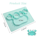 Baby Dishes Silicone Infant Plate Bowls Kids Tableware Food Holder Tray Chi