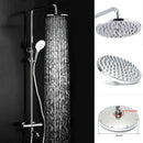 360 Rotatable 8'' Round ABS Chrome Water Spray Rain Fall Bathroom Shower Head