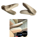 Car Fiber Leather Seat Armrest Driver/Passenger Side Handle Cover Trim for